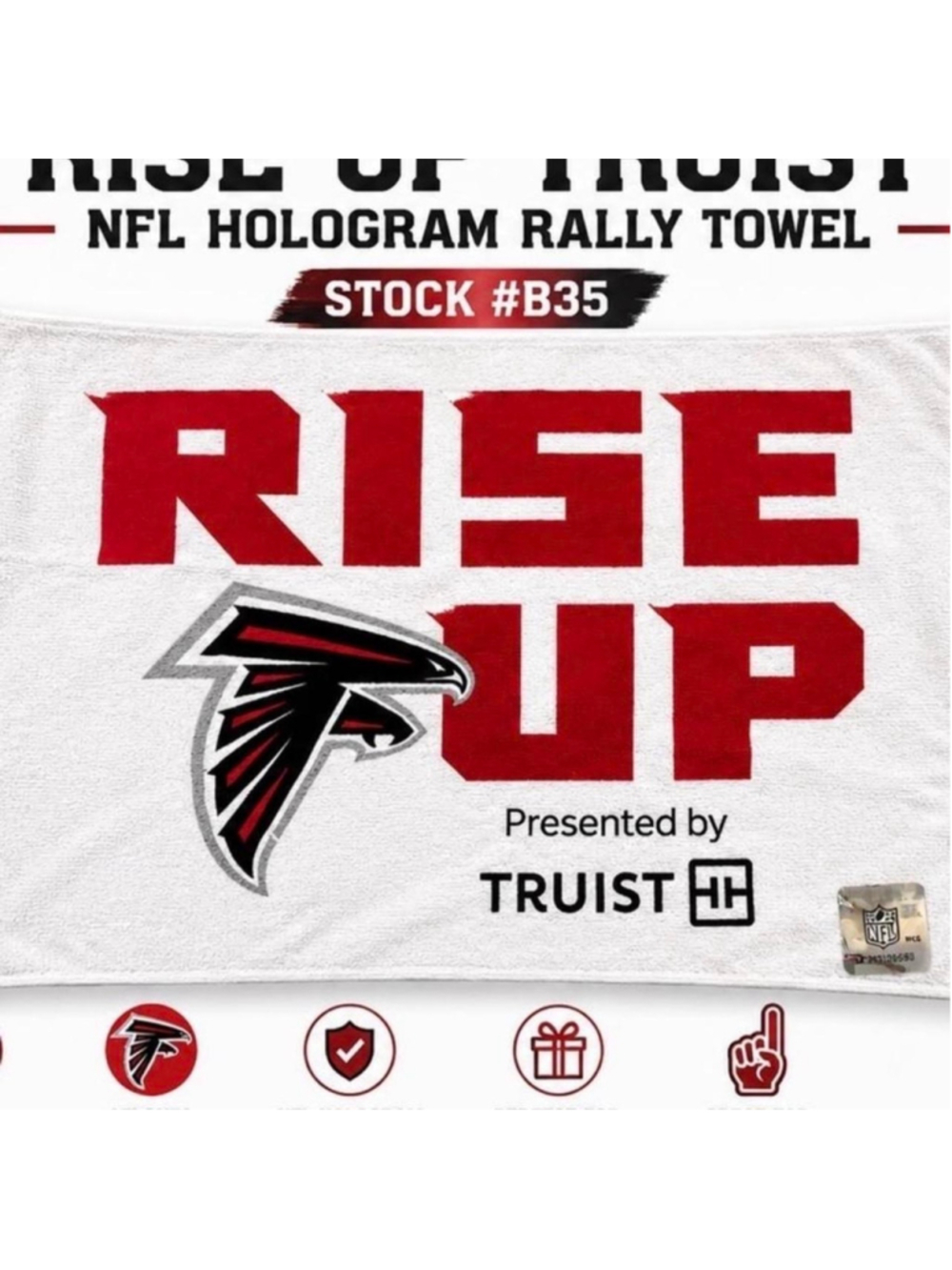 Atlanta Falcons Rise Up Truist NFL Hologram Rally Towel Stock #B35

Atlanta Falc